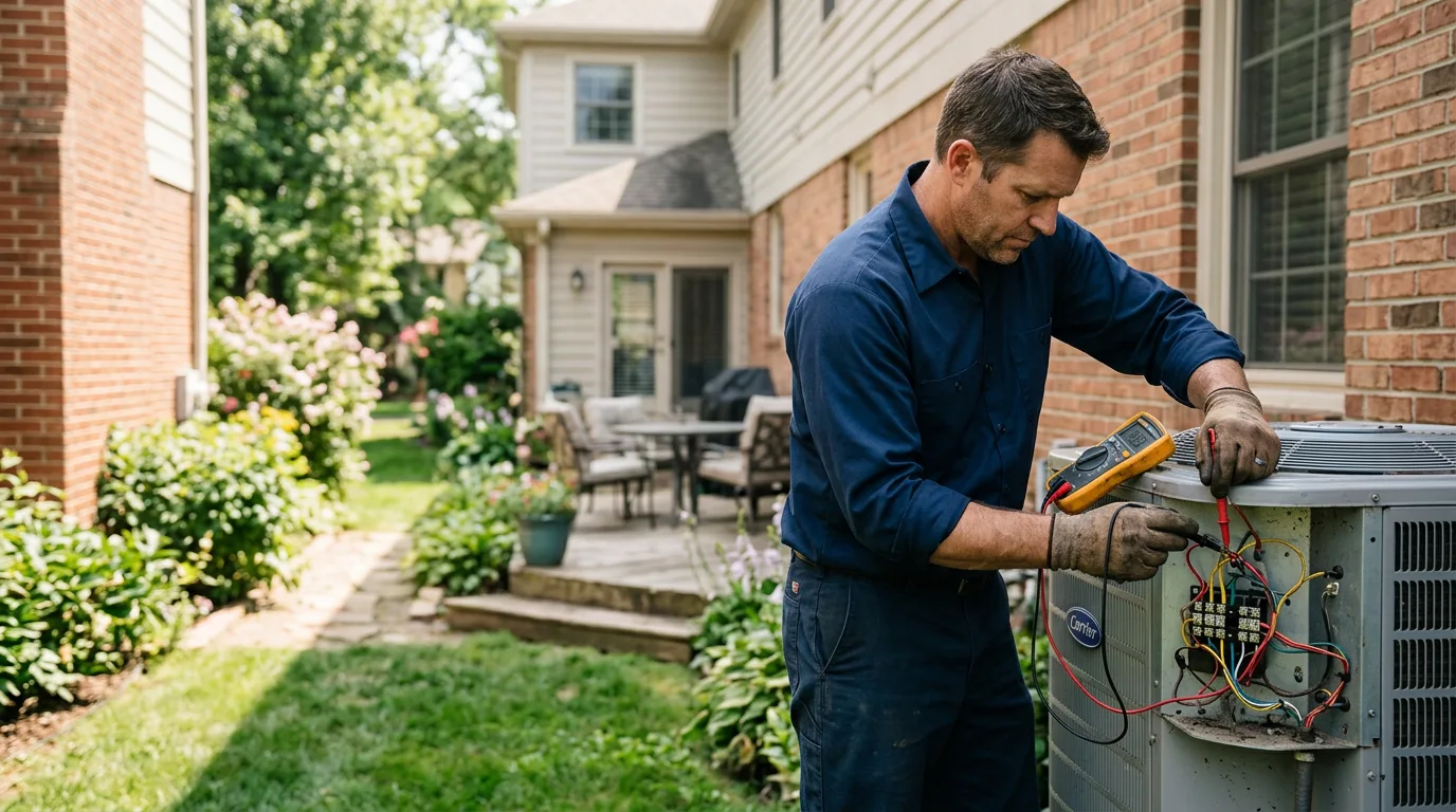HVAC technician working near Eakly, OK